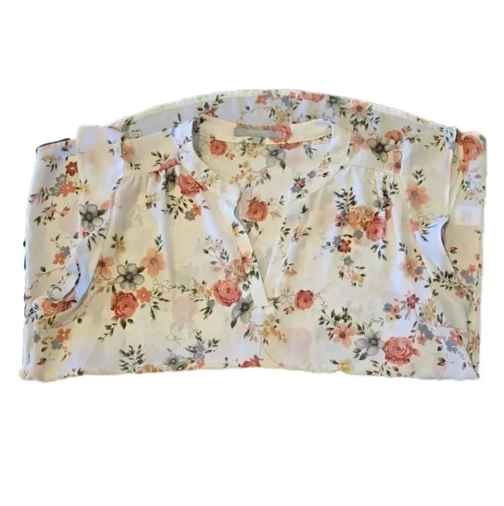 Sweet Rain, Size XL, Floral Sleeveless Blouse - Picture 9 of 10